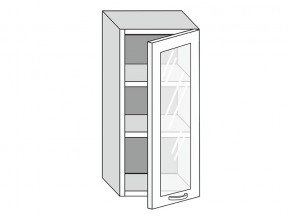 19.40.3 Шкаф настенный (h=913) на 400мм с 1-ой стекл. дверцей в Богдановиче - bogdanovich.magazin-mebel74.ru | фото