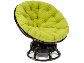 Кресло-качалка Papasan w 23/01 B с подушкой Antique brown, флок Олива в Богдановиче - bogdanovich.magazin-mebel74.ru | фото