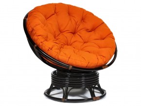 Кресло-качалка Papasan w 23/01 B с подушкой Antique brown, ткань Оранжевый в Богдановиче - bogdanovich.magazin-mebel74.ru | фото