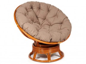 Кресло-качалка Papasan w 23/01 B с подушкой Cognac, экошерсть Коричневый в Богдановиче - bogdanovich.magazin-mebel74.ru | фото