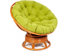 Кресло-качалка Papasan w 23/01 B с подушкой Cognac, флок Олива в Богдановиче - bogdanovich.magazin-mebel74.ru | фото