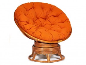 Кресло-качалка Papasan w 23/01 B с подушкой Cognac, ткань Оранжевый в Богдановиче - bogdanovich.magazin-mebel74.ru | фото