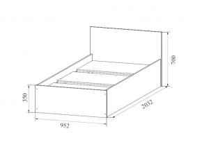 Кровать одинарная (Без матраца 0,9*2,0) в Богдановиче - bogdanovich.magazin-mebel74.ru | фото