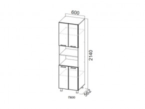 П600/2140 Пенал 600/2140 в Богдановиче - bogdanovich.magazin-mebel74.ru | фото