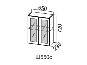 Ш550с/720 Шкаф навесной 550/720 (со стеклом) в Богдановиче - bogdanovich.magazin-mebel74.ru | фото