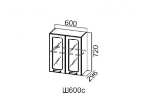 Ш600с/720 Шкаф навесной 600/720 (со стеклом) в Богдановиче - bogdanovich.magazin-mebel74.ru | фото